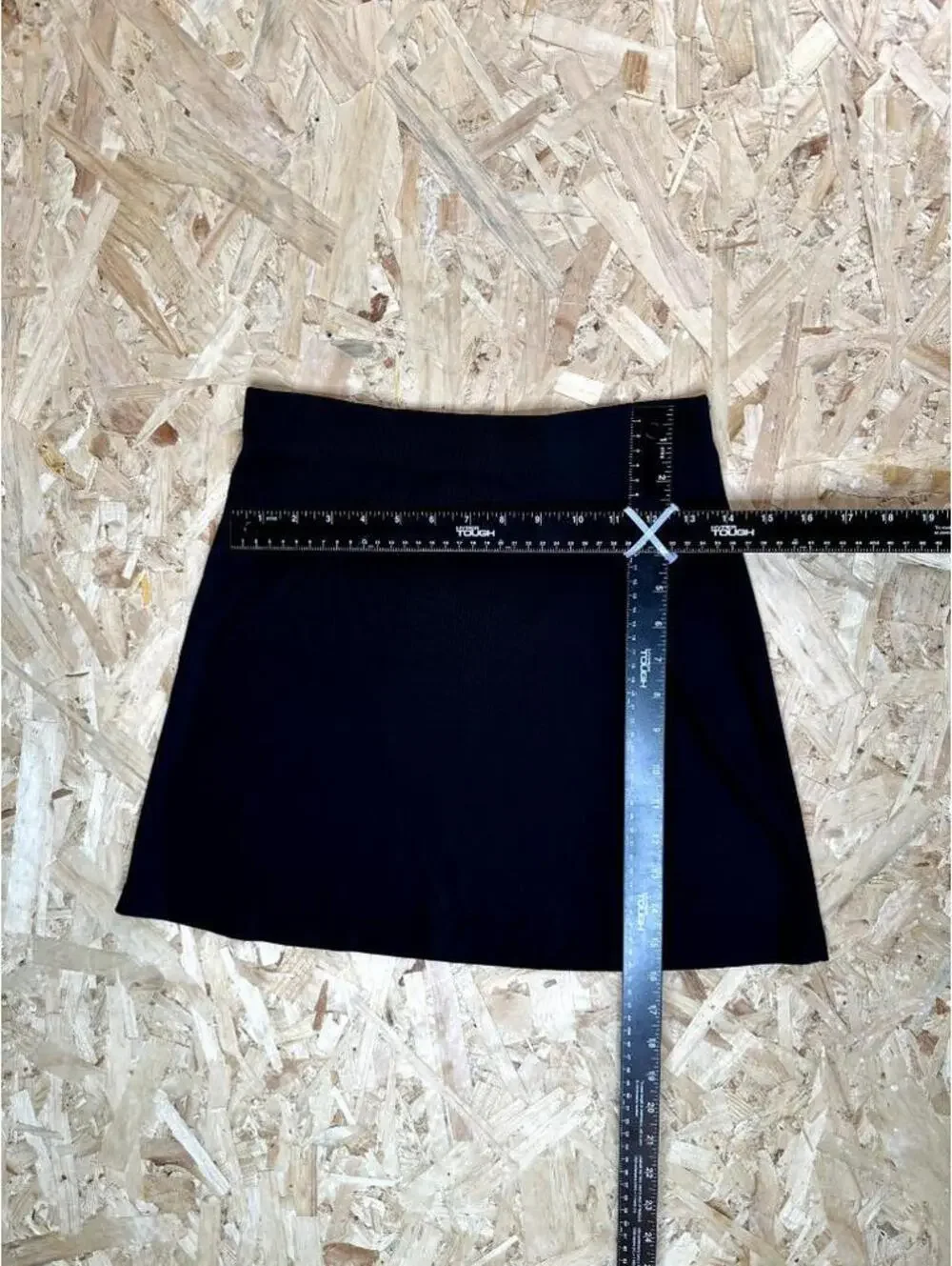 Vintage Byer California Black Ribbed Mini Skirt Womens Small Made in USA